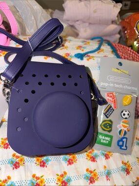 💜Heyday Camera Pop-in Case with Strap and 8 pop-in tech charms
